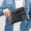 Real Cowhide Genuine Leather Big Brand Handbag Hand Grip Pattern Top Layer Light Luxury Men's Mobile Phone Storage Carrying Bag