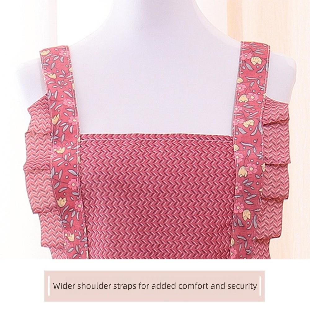 New Flower Kitchen Apron Breathable Cotton Cooking Smock Wear-resistant Korean Style Chef Apron for Women Girl