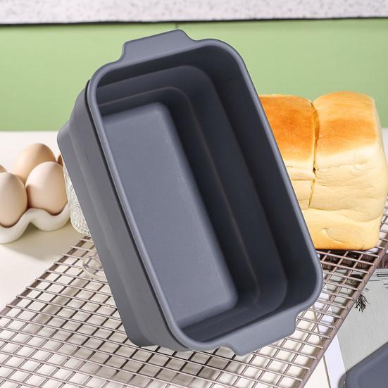 Skládací silikonová forma na chleba Potravinářská obdélníková forma na kváskový chléb a úložná nádoba na toasty, koláče Šetřící místo kuchyň