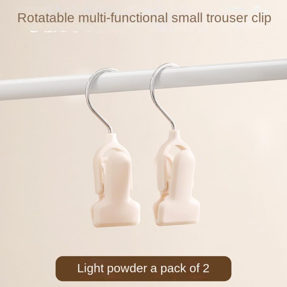 2pcs Clothes Pins Pants Clip Storage Clothespin Easy to Use Clothes Hat Sock Clip Home