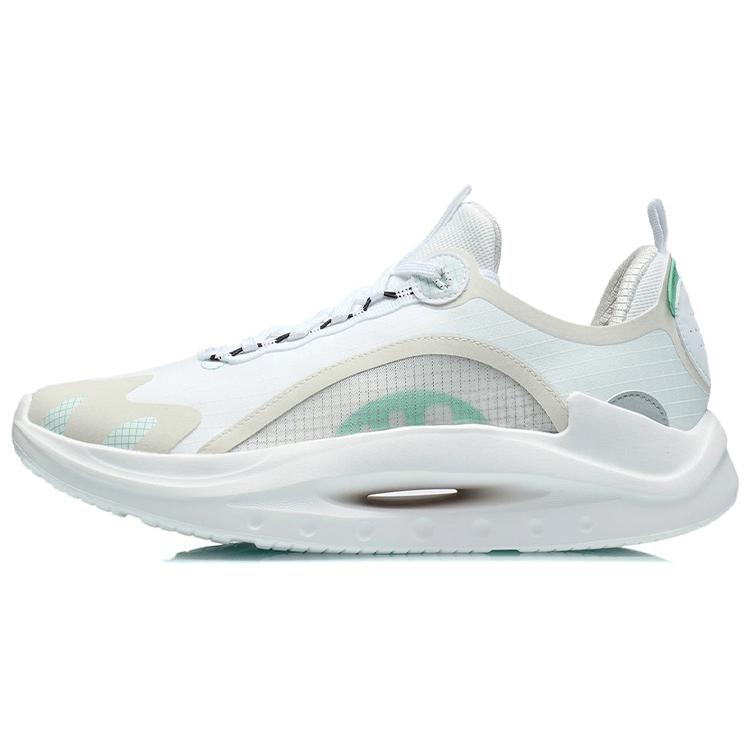 

New LINING Apocalypse Running Shoes Men Low Top White Green ARYR005-1