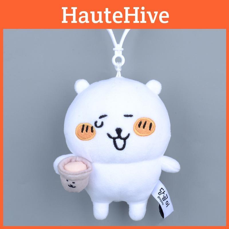 Little Happily Bear Drinks Tea Eats Noodles Steams Sweat Cartoon Plush Pendant