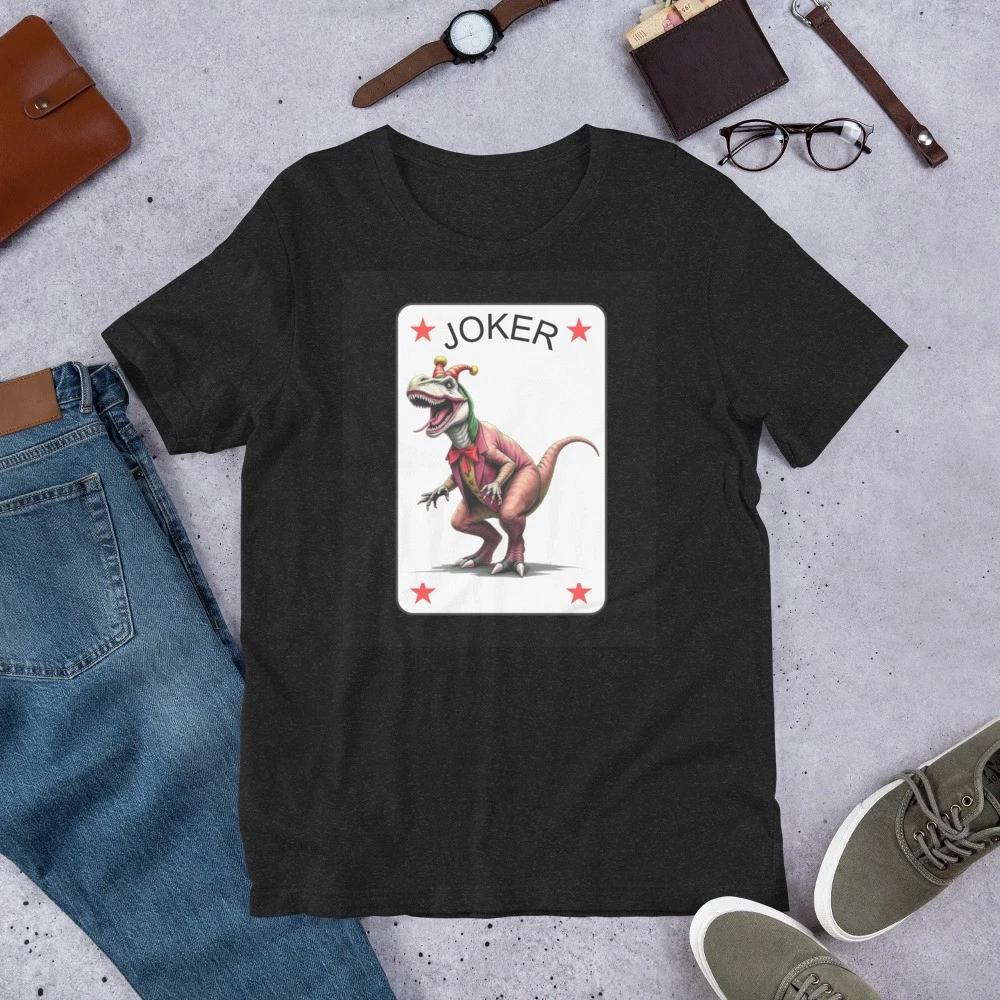 

T-rex Court Jester Clown Playing Card Costume Kids Adults Unisex t-shirt 150
