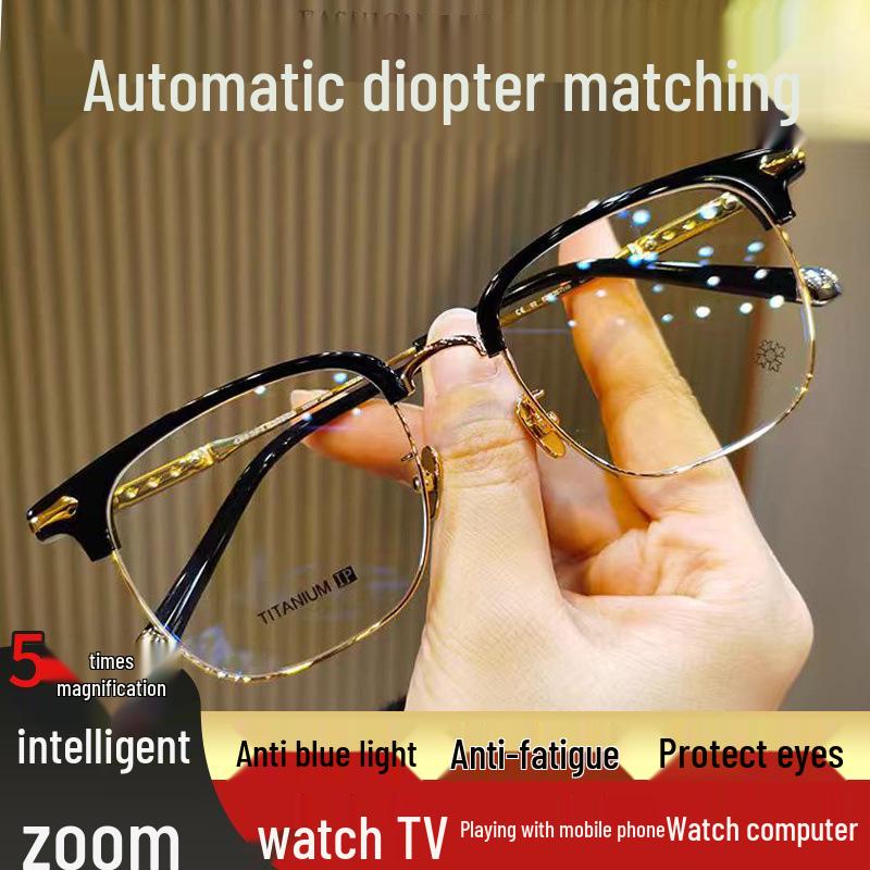 Luxury Auto-Adjust Smart Reading Glasses 100-700° with Anti-Blue Light for Men & Women