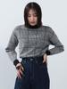 Knit High Neck Check Knit Pullover BEIGE ONE SIZE [Beams Heart] L/S Women's
