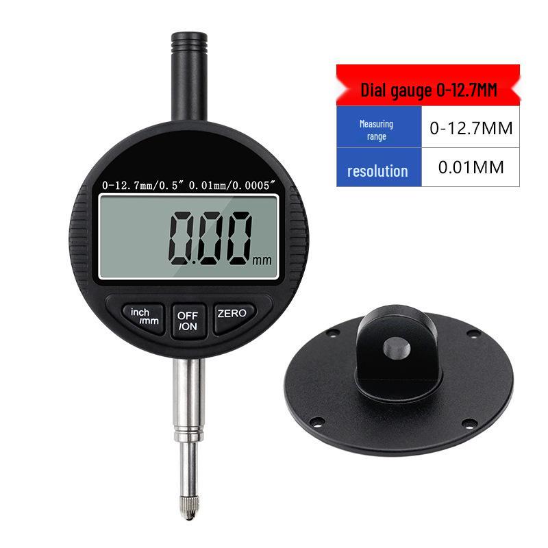 12.7mm Digital Display Dial Indicator - 0.01mm Micrometer Depth Gauge Accurate to 0.001mm