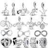Inlaid Zircon Charm Bead Charms copper Color Love Heart Snake Dangle Compatible With Authentic Pandora Bracelets Charm Bead Charms Pendant Jewellery