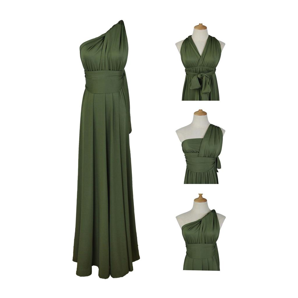 Modă Femei Culoare Solidă Metodă Multi-Purtare Multi-Șnur Spate Încrucișat Fără Spate Sexy Rochie Bandaj Rochie Lungă