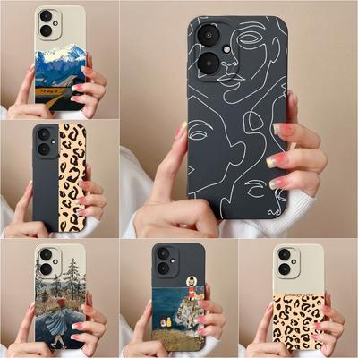 For Xiaomi Poco X6 F6 F5 M6 Pro F5pro M6pro X 6 Case Covers Leopard Print Pattern Matte Liquid Silicone Screen Protector Shockproof Housing For Xiaomi
