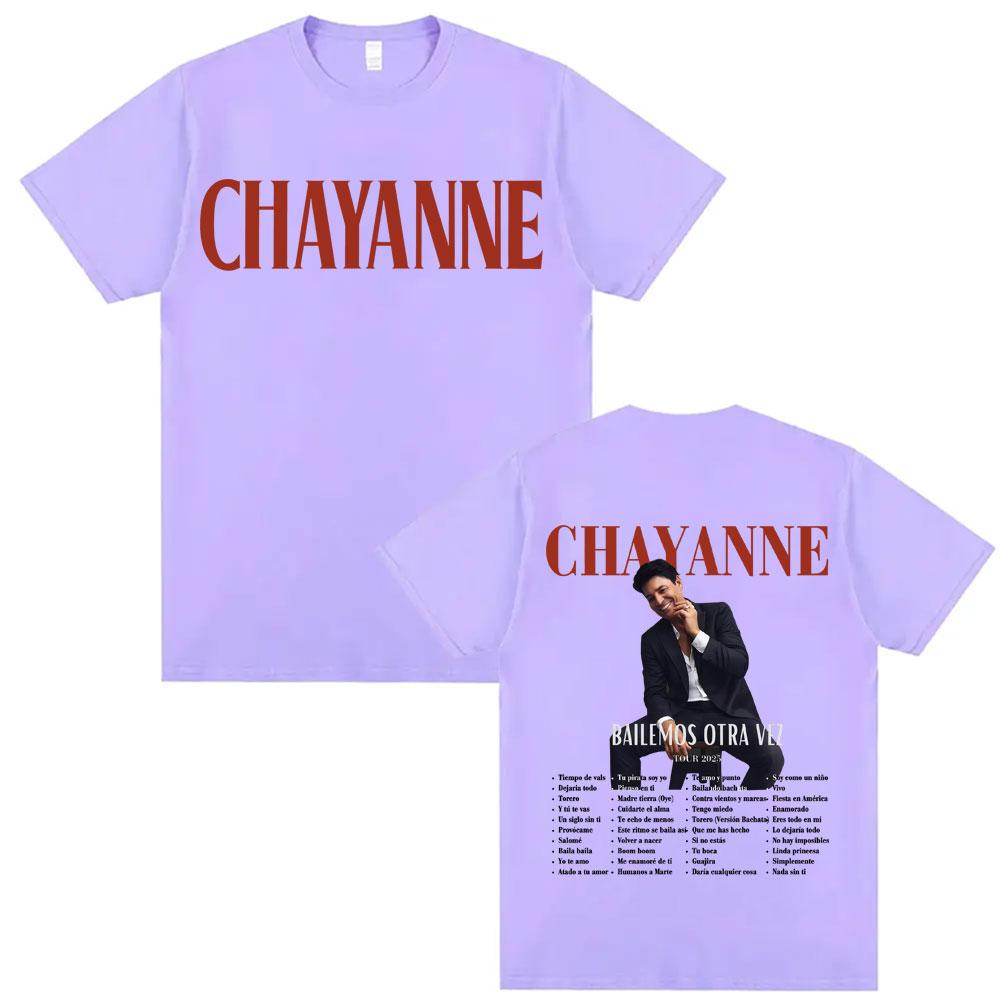Singer Chayanne Bailamos Otra Vez Album Tour 2025 T Shirts Unisex Women 90s Vintage Harajuku Hip Hop Tshirt Summer Cotton Tshirts