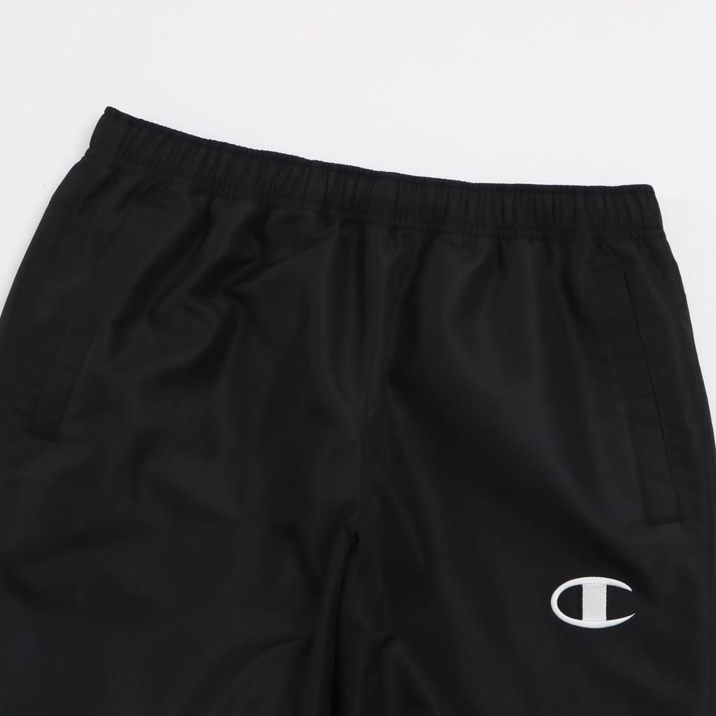 Champion Team Windbreaker with Black Men's C3-ASD17 Pants, Warm, Water-Repellent, Windproof, One-Point Logo,