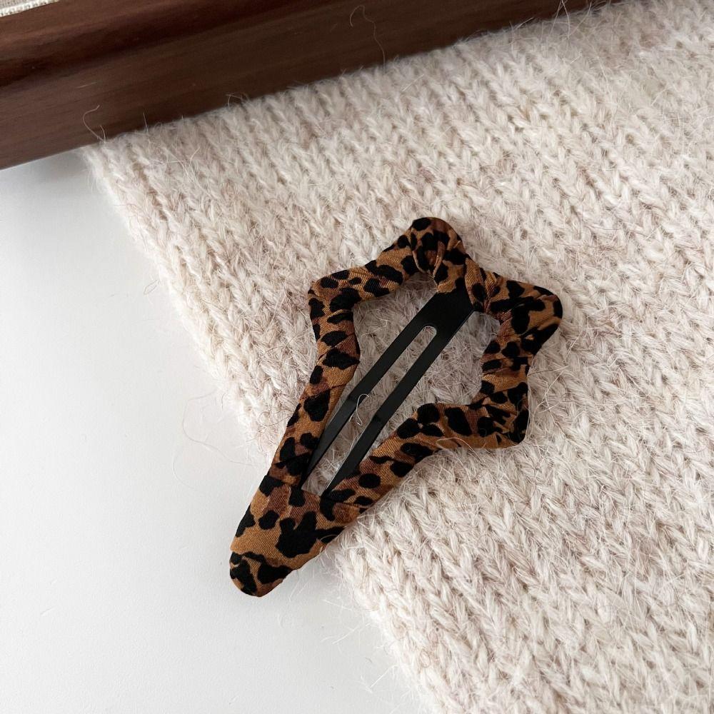 Leopard Print Hairpin Cloud Barrette Fashion Hair Clip  Women