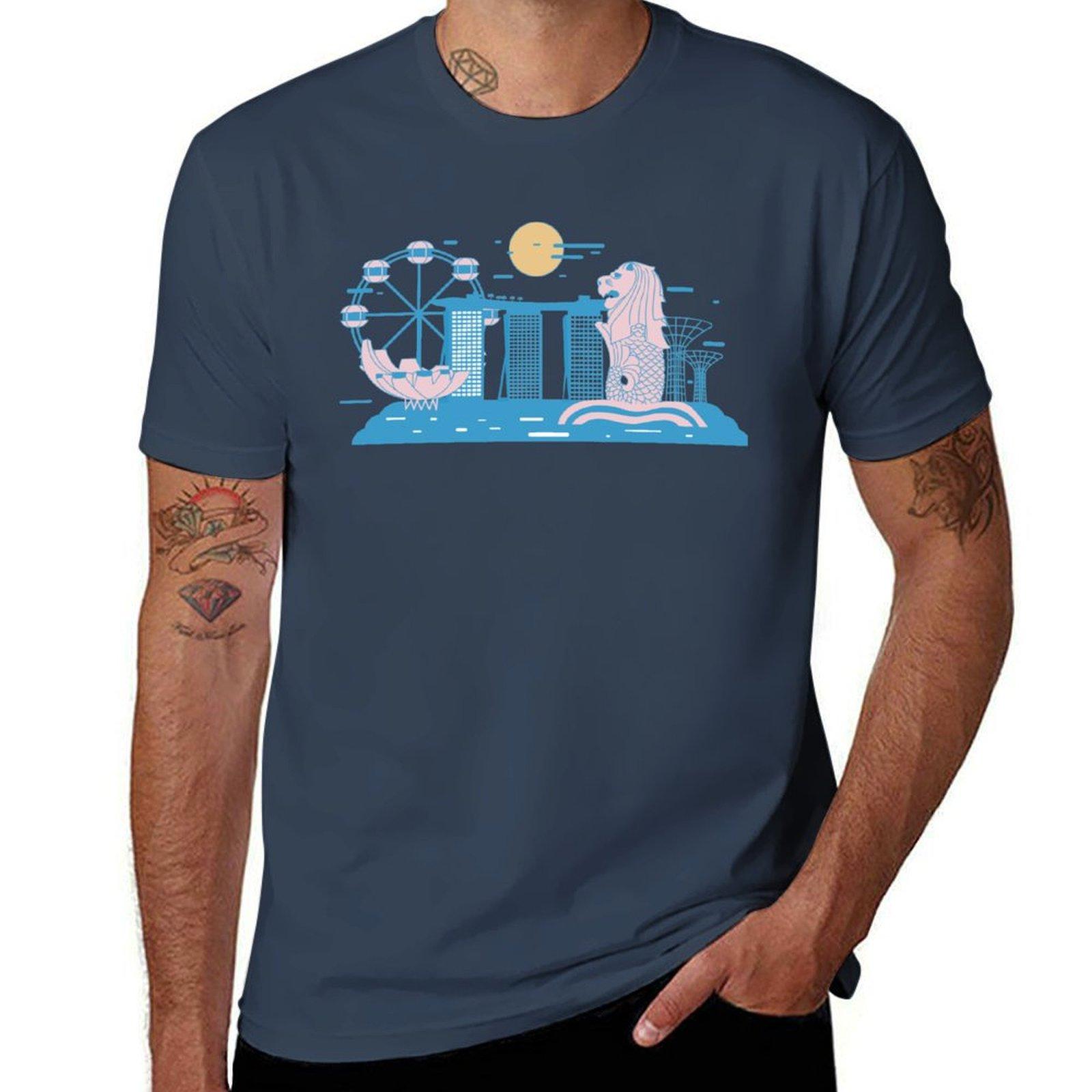 Singapore Souvenir 2 Tshirt Plus Size Basic Cotton Tshirt S
