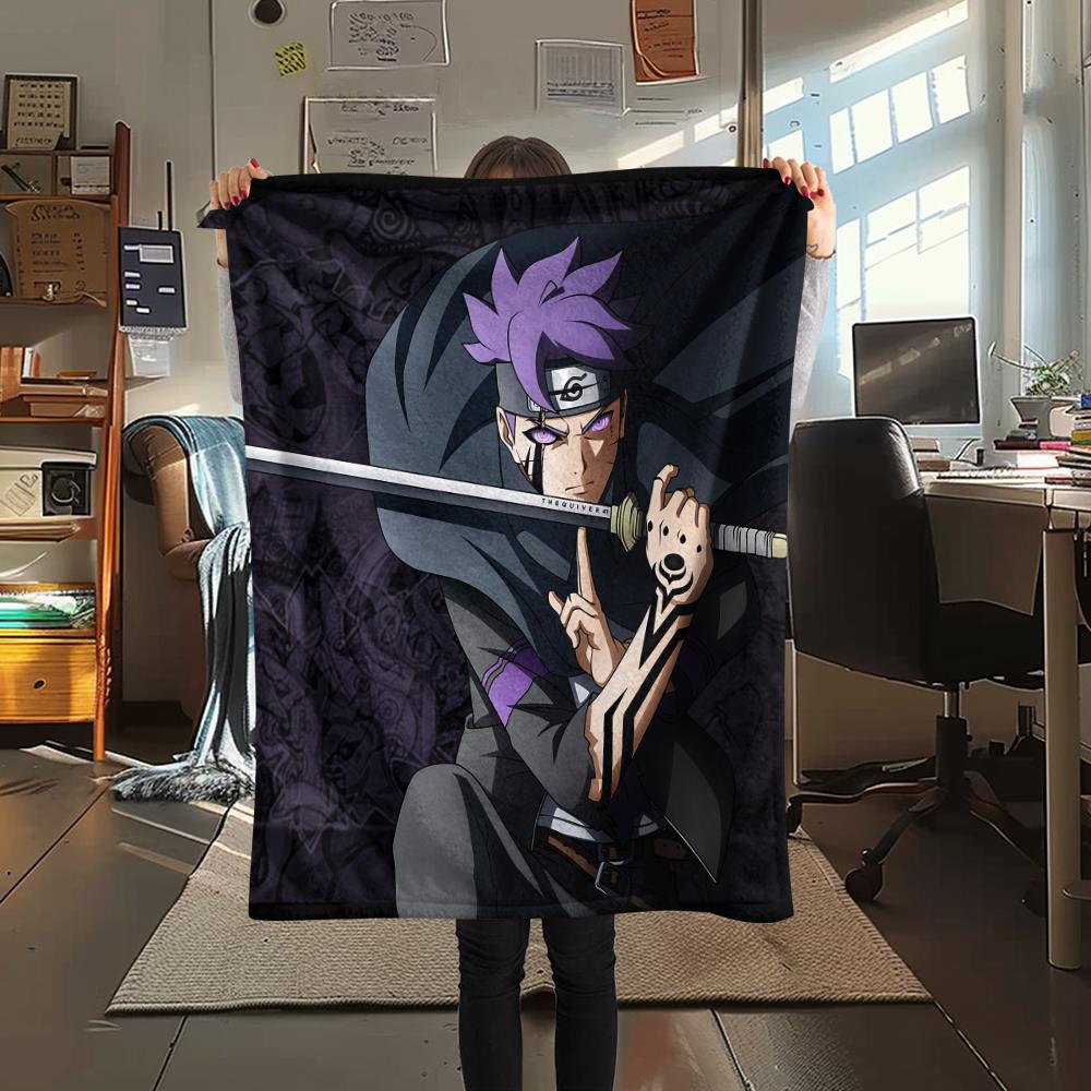 Naruto Characters pattern Flannel Blanket, High quality Comfortable for All Seasons, Home Decor, Warmth and Comfort, Perfect for Gifts.