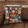 2D Russian Matryoshka Pattern Decorative Pillow Covers Pattern Cushion Cover Suitable For Sofa Bedroom Car Pillow Cover