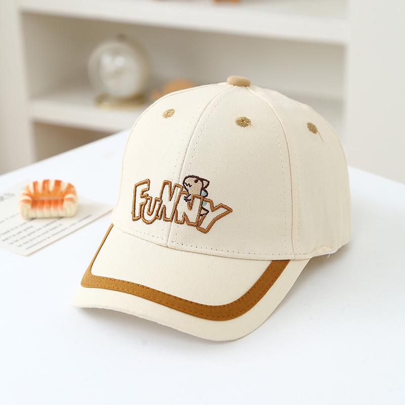 2026 Kids' Spring/Autumn Cartoon Sun Baseball Cap - Cute Duckbill Hat for Boys & Girls