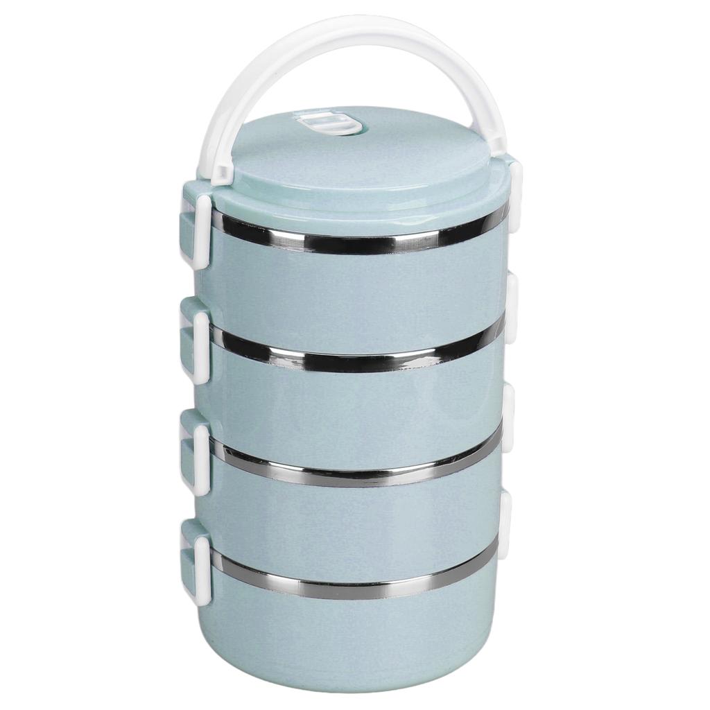 Tragbare 304 Edelstahl Bento Lunchbox Thermozylinder Lunchbehälter Lebensmittelaufbewahrungsbehälter für Schule Büro