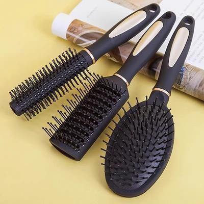Airbag Comb with Inner Buckle Shape, Hairdressing Cylinder Roller Comb, Straight Hair Cushion Comb, Smooth Hair Massage, Large Plate Ribs