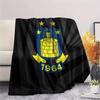 Brøndby IF  Print Flannel Blanket, High Quality Comfortable for All Seasons, Home Decor, Warmth and Comfort
