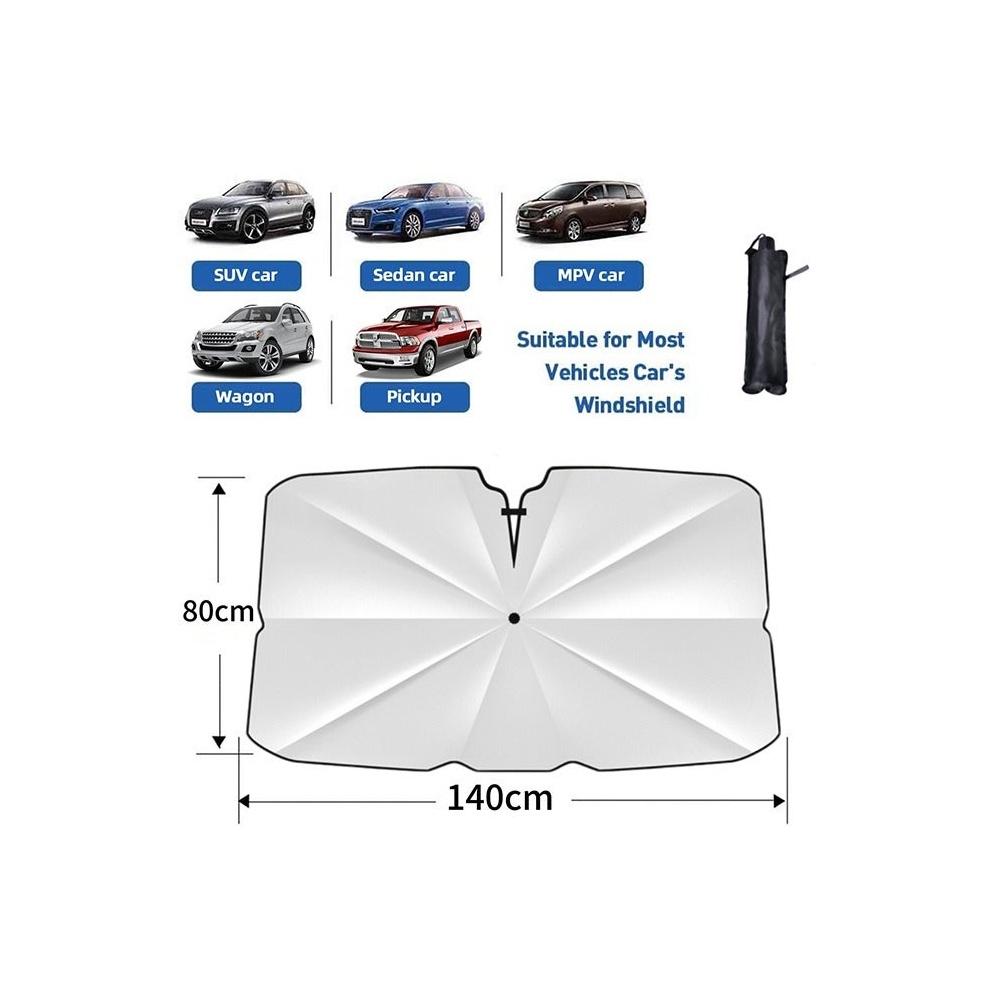 New upgrade Windshield Sun Shade Umbrella for Car - Collapsible sun umbrella with sun protection Protect Car from Sun Rays Heat Damage Keep Cool and