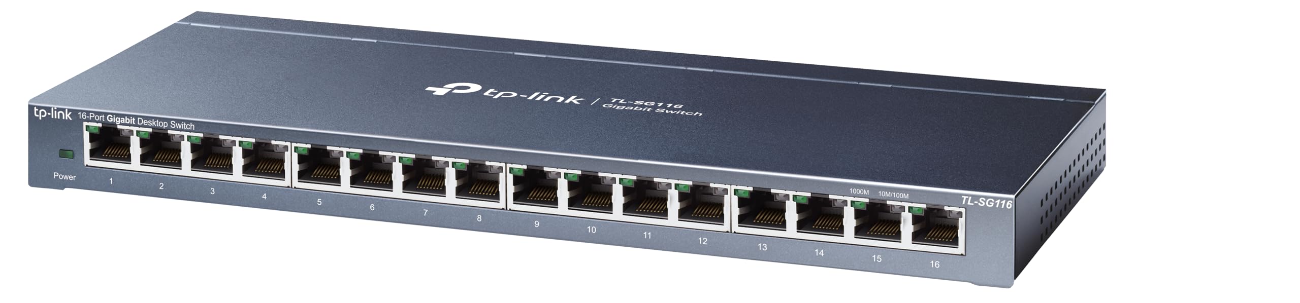 

16 Port Hub Desktop Gigabit Metal Housing No Settings Required 5 Year Warranty Wall Mount Switching Hub TP-Link 10/100/1000Mbps TL-SG116