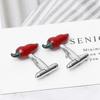Korean Style Men's Shirt Cufflinks with Creative Red Chili Pepper and Small Red Chili Pepper Styles (P1028) Szsh181