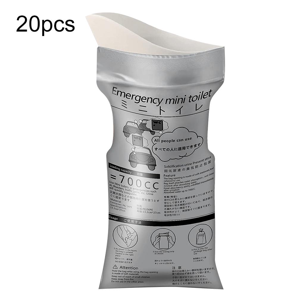 20 Stück 700 ml Einweg-Urinbeutel Pipi-Beutel Unisex Urinbeutel Tragbarer Toilettenbeutel Erbrochenesbeutel Reise-Urinbeutel für Frauen/Männer