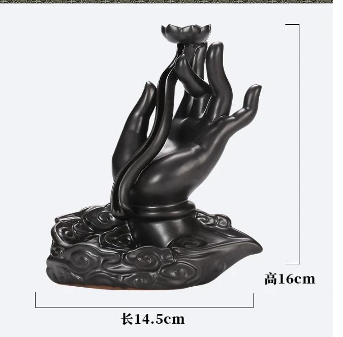 

Трехногая резная печь из селадоновой керамики для благовоний Домашняя печь для благовоний из сандалового дерева Творческие благовония для чайной церемонии