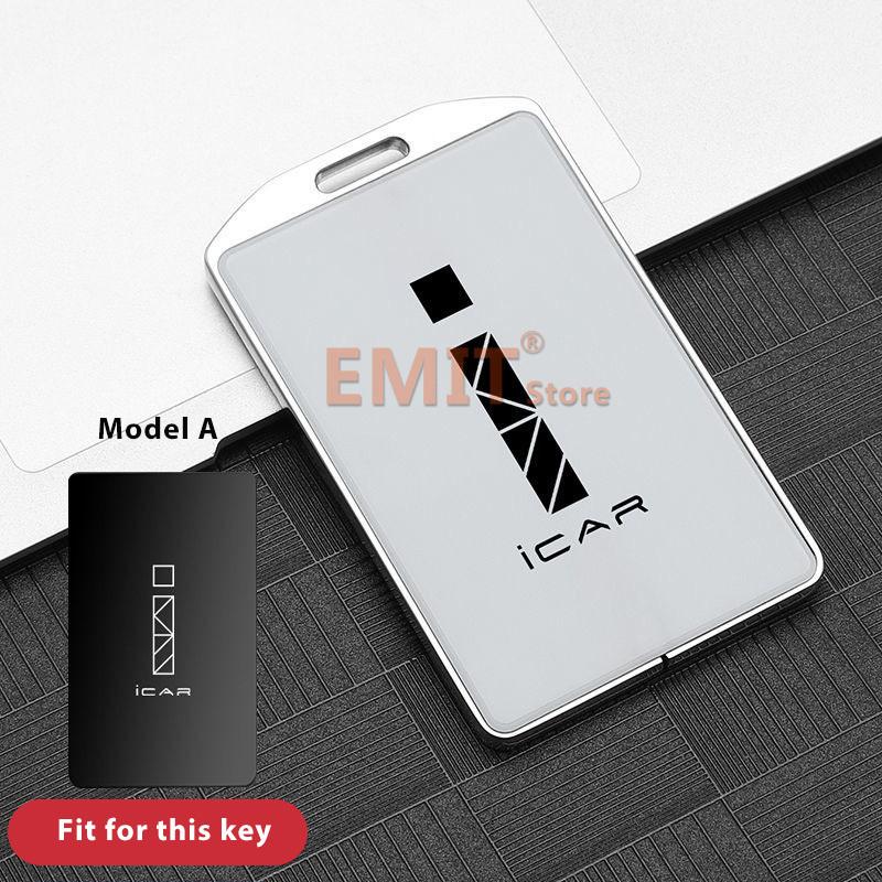 Zinc Alloy Car Key Fob Case For Chery  Icar 03 Icar03 Aiqar Eq7 Eq5 Eq3 Remote Cover Shell Keychain Key Ring Holder Accessories Key Fob for Icar 03