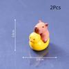 2 ks Mini Pryskyřičné Kapybara Miniatury Figurky Roztomilá Vílí Zahrada Zvířecí Ozdoba Mini Soška Dekorativní Malá Krajinářská