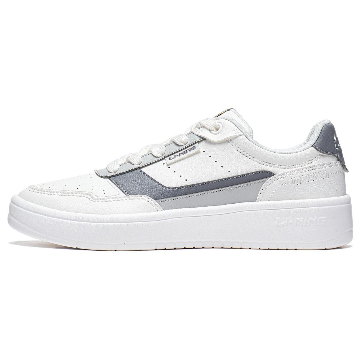 

Новые расслабляющие противоскользящие износостойкие низкие кеды для скейтборда LiNing Женские бело-серые AGCT402-4 37