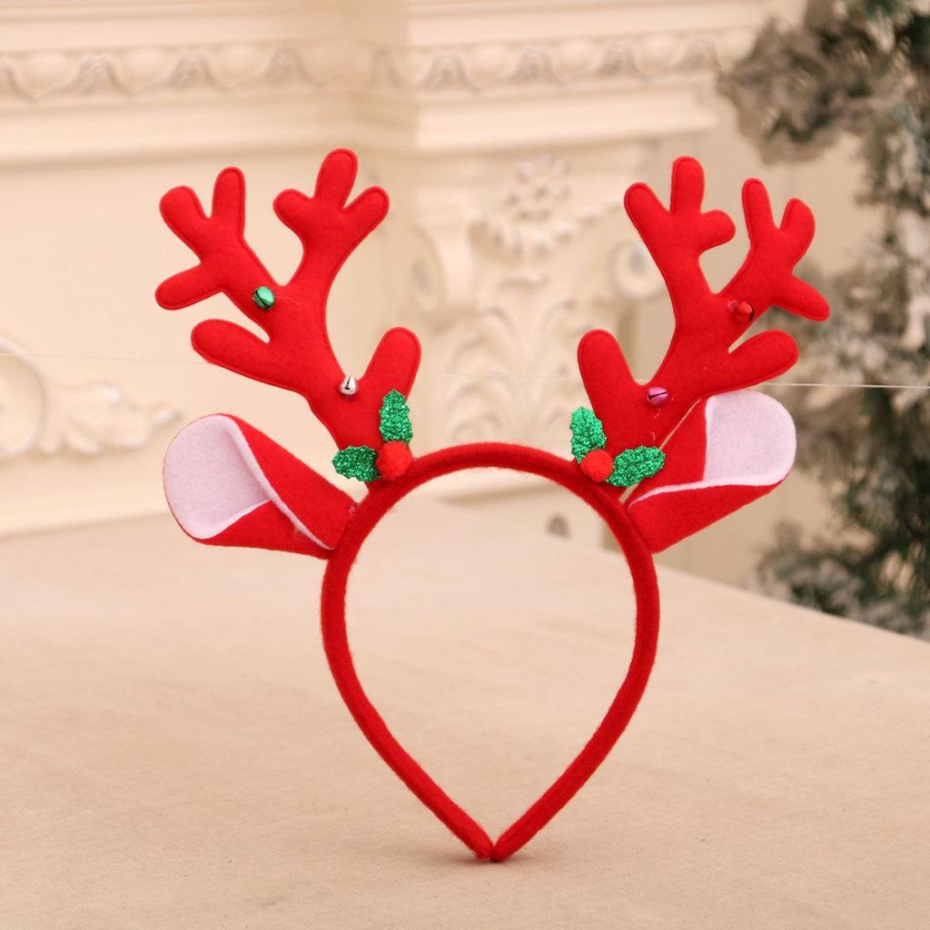 Individually Packaged Cartoon Christmas Headbands: Festive Decorations and Party Gifts with Antlers.