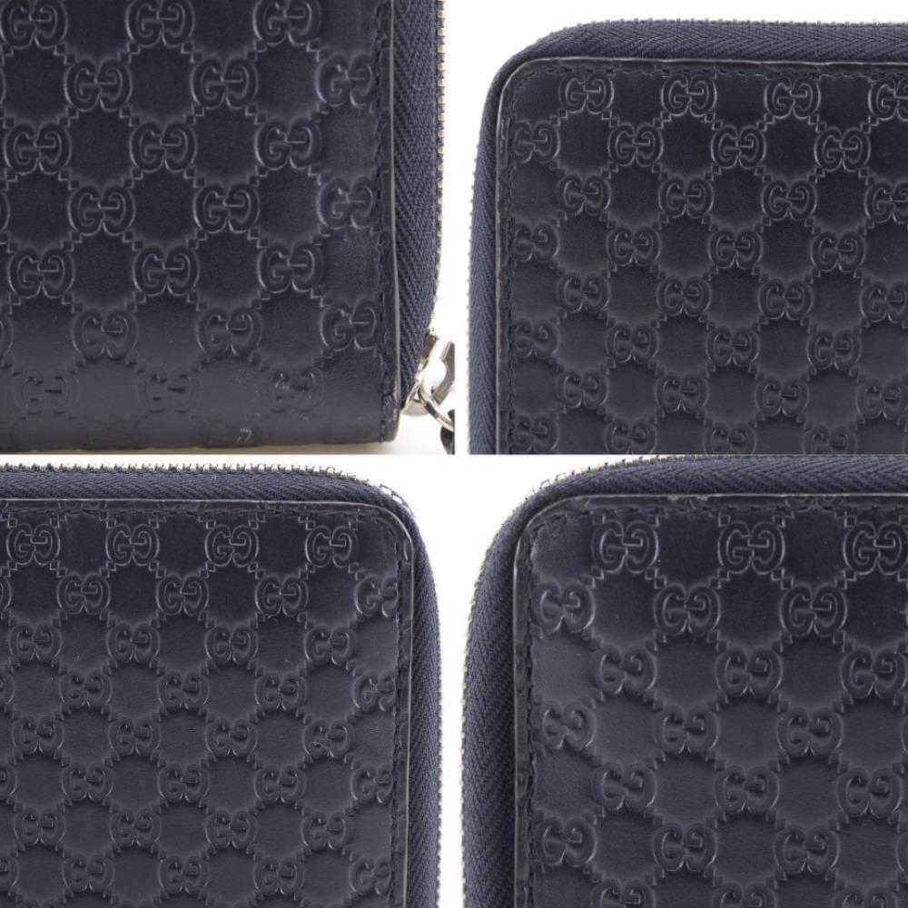GUCCI Organizer GG Purse 391465 outlet black Sima leather mens Used