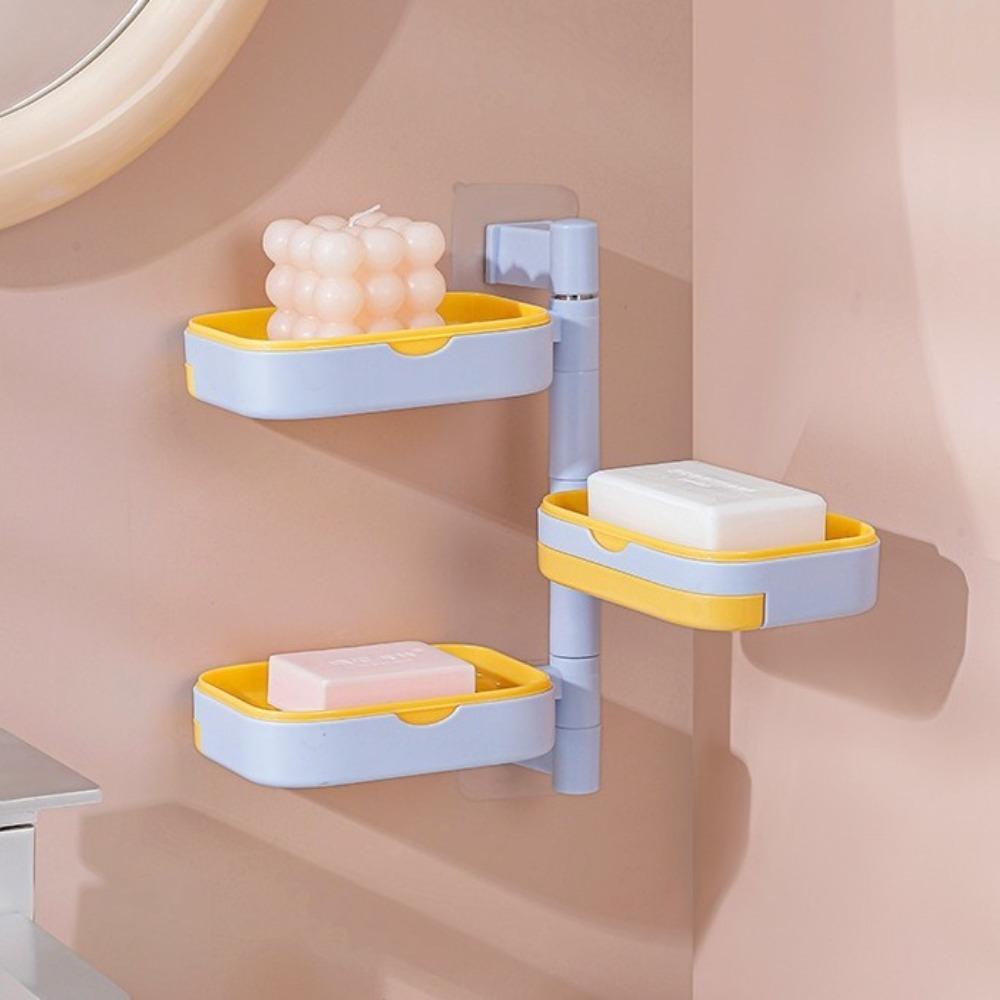 Waterproof Japanese Style Soap Box Plastic Soap Storage Rack Wall Mounted Soap Box  Bathroom
