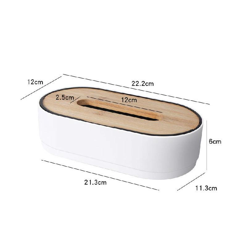 Creative Bamboo Tissue Box with Liftable Wooden Lid for Living Room or Coffee Table