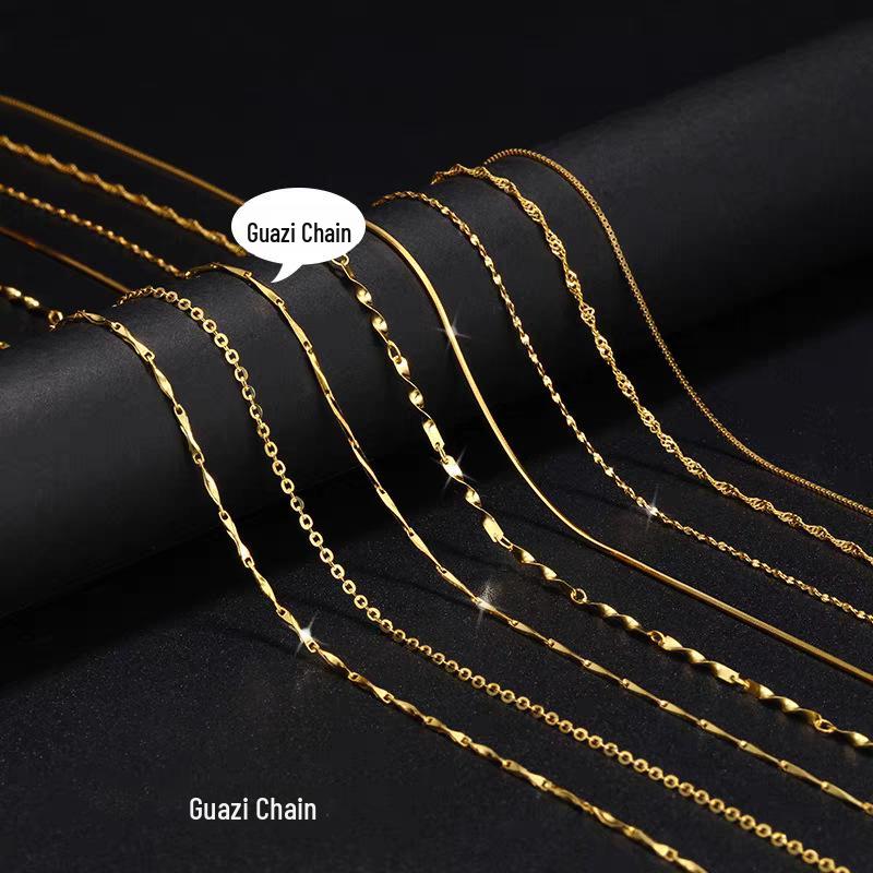 Gold-Plated Universal Necklace for Beads - Cross Pin Design for DIY Pendants