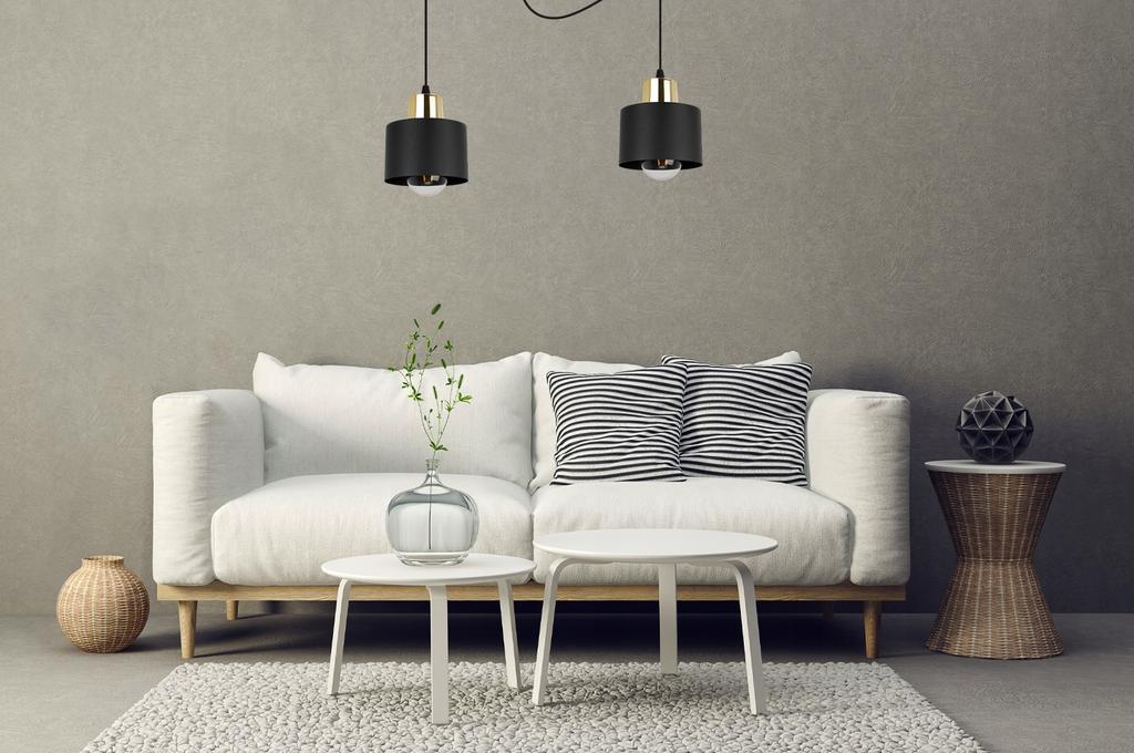 MODERN CEILING HANGING LAMP BLACK LED LAMP