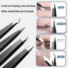 4 Pcs Stainless Steel Eyebrow Tweezers Combo High Quality Painless Plucking Kit for Beauty Lovers Daily Makeup Grooming