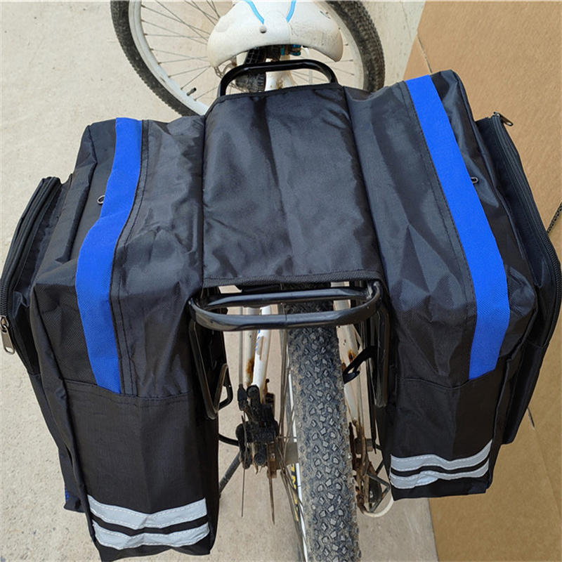 Large Capacity Double Side Bike Rear Rack Bag Durable Cycling Luggage Pannier Travel Back Seat Storage Trunk Bag