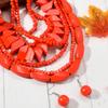 New Bohemian Handmade Beaded Seed Bead Necklace European American Exaggerated Retro Style Women Jewelry