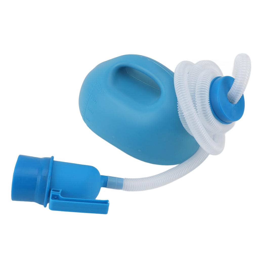 Unisex Potje Urinaal 2000ML Capaciteit Lekvrije Urinaalfles met Flexibele Lange Buis voor Ouderen