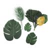 70PCS Artificial Palm Leaves 10 Kinds of Plants Simulation Tropical Plant Leaves for Hawaiian Party Decoration