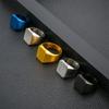New Titanium Steel Men's Ring, Retro Full-glossy Gold Stainless Steel Casting Jewelry Ring