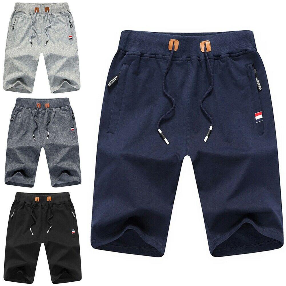Einfarbig Hose Shorts Laufen Sommer Baumwolle Herren Sports Denim Bequem Einfarbig Hose Shorts Laufen Sommer Baumwolle Herren Sports Denim Bequem