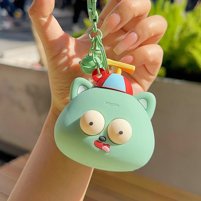 Explosive Welpenaugen Hut Cartoon Silikon Schlüsselanhänger Taschenanhänger für Geschenkartikel