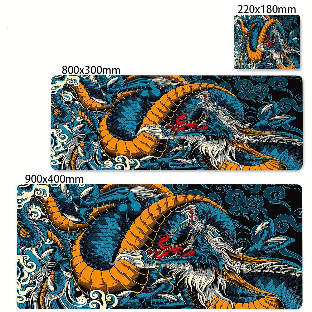 Black and White Dragon Large Mouse Mat Gaming Mousepad Big Rubber Base Mouse Pad Purple Deskpad Eyboard Mats Mousepads