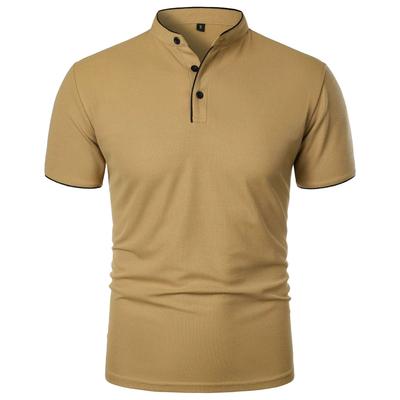 Summer T-shirt Paul Short Sleeved Men's Solid Color Top Fashionable Short Sleeved Slim Fit Short Sleeved Shirt