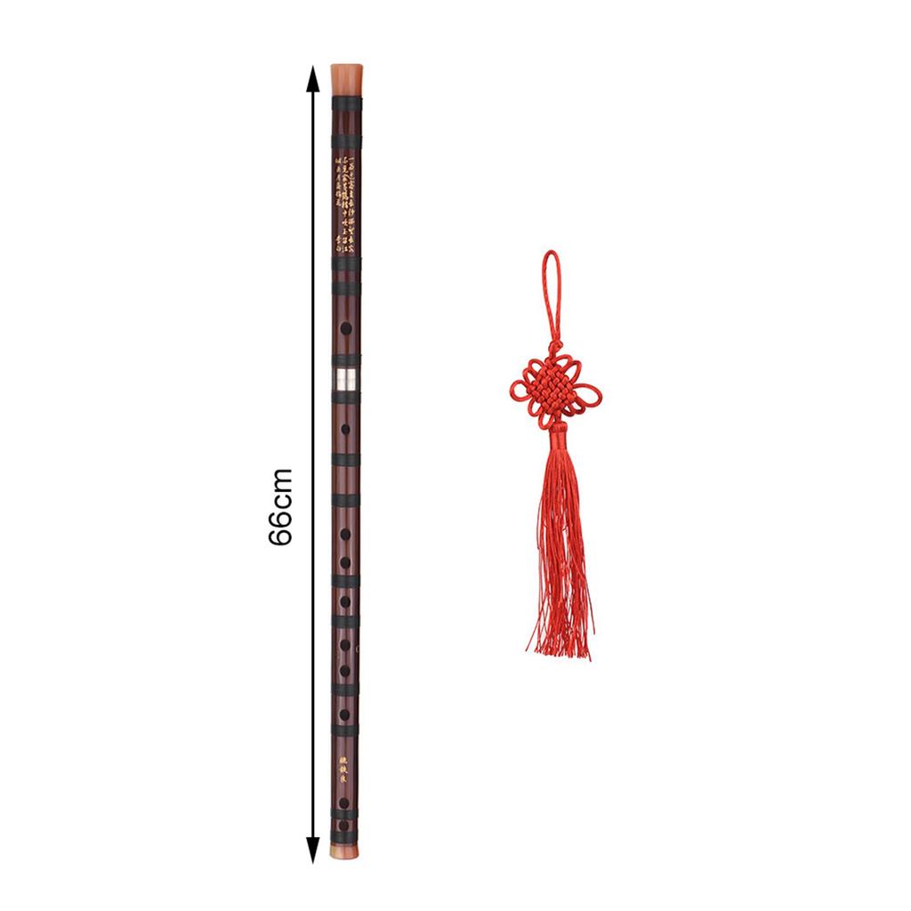 C Key Chinese Traditional Instrument Dizi Bitter Bamboo Flute with Chinese Knot for Beginners
