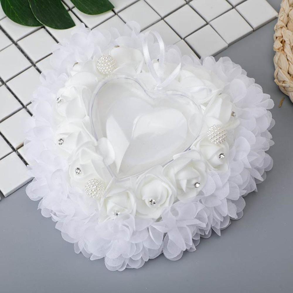 Flower Decorated Ring Bearer Box Luxury Proposal Ring Box Creative Wedding Ring Box  Engagement