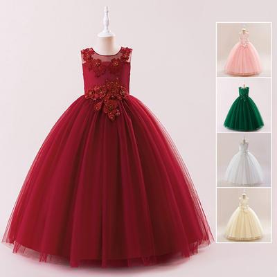 „Prinzessinnen-Blumenkleid mit bestickter Spitze für Mädchen“